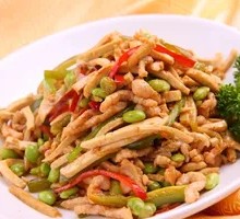 Fried Pork and Tofu Skin with Pickled Vegetable Rice Bowl
