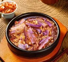 Braised Eggplant with Pork Minced in Abalone Sauce