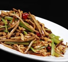 Celery, Tofu Skin, and Pickled Vegetable Stir-Fry with Pork