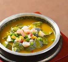 Black Gold Tofu in Clay Pot