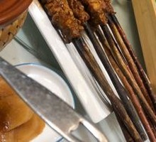 Lamb Skewers on Red Willow Branches