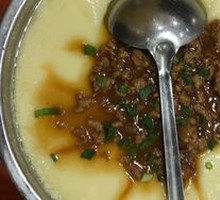 Minced Meat Steamed Egg