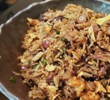 Red Onion Pork Collar Fried Rice