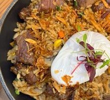 Signature Eye of Round Steak and Mushroom Fried Rice