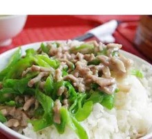 Green Pepper Shredded Pork Rice