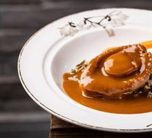 Braised Fresh Abalone with Wild Rice in Oyster Sauce