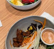 Pan-Seared Beef with Nuts and Rice Bowl