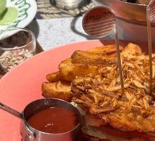 Lotus Root Meets Fresh Mango Shrimp Dumpling Burger