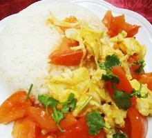 Tomato and Egg Rice Bowl