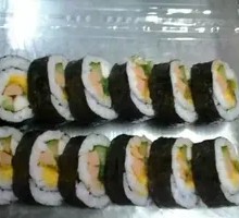 Cucumber and Meat Floss Roll