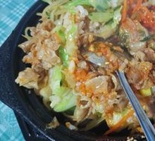 Spicy Kimchi and Pork Belly Stone Pot Rice