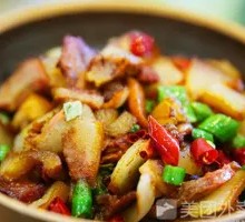 Stir-fried Pig's Head Meat with Rice