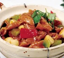 Spicy Intestine Pot with Dough Twists