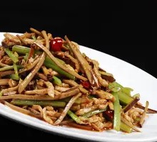 Celery and Tofu Skin Shredded Pork