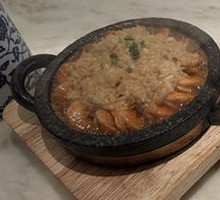 Grilled Garlic Shrimp on Stone Plate
