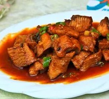 Braised Fish Cubes with Rice