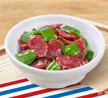 Green Pepper Stir-fried Tangren Shen Sausage