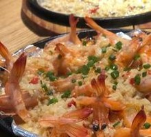 Grilled Shrimp on Iron Plate