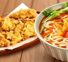 Succulent Pork with Tomato Noodle Soup