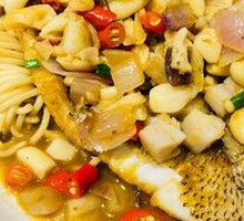 Crispy Lotus Root with Sea Bass