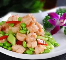 青豆炒虾仁