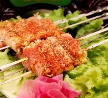 Pork Belly Wrapped with Enoki Mushrooms