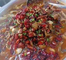 Spicy Numbing Pork Intestines with Fish