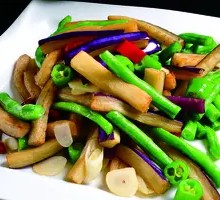 Eggplant and Green Bean Rice Bowl