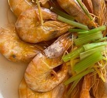 Scalloped Shrimp with Green Onion and Ginger