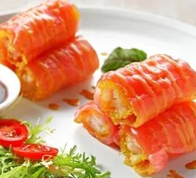 Fresh Shrimp Crispy Red Rice Noodle Roll