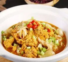 Stewed Fish Offal in Clay Pot