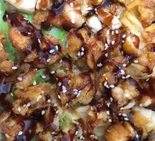 Honey Glazed Crispy Chicken Rice