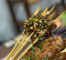 Lamb Skewers on Red Willow Branches