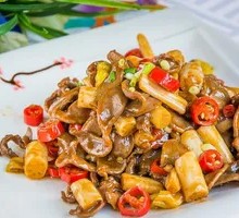 Pickled Lotus Root with Chicken Offal Stir-fry
