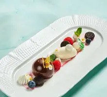 Chocolate Cake with Sorbet