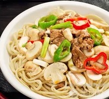 Mushroom Beef Noodles