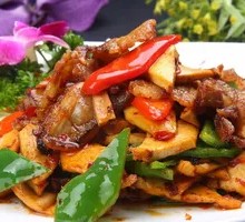 Fried Pork with Tofu Skin Rice Bowl