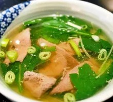 Pig Liver and Pork Shreds in Soup