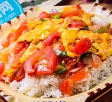 Tomato and Egg Rice Bowl
