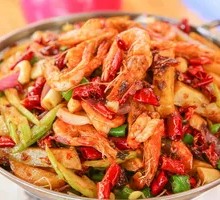 Spicy Chicken and Shrimp Dry Pot