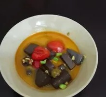 Sichuan-style Duck Blood with Pickled Chili