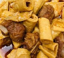Fried Tofu Stick Braised Pork Ribs