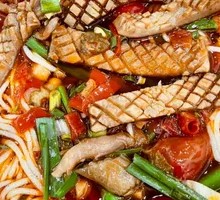 Pickled Chili Squid Rice Noodles