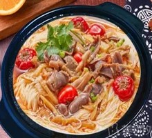 Sour Radish and Pickled Chili Chicken Offal Rice Noodles