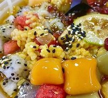 Fruit Taro Balls and Cold Shrimp Noodles