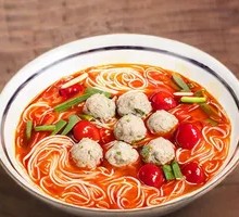 Pickled Chili Pork Meatballs Rice Noodles