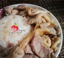 Bamboo Mushroom and Pork Rice Bowl