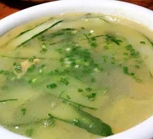 Cucumber and Century Egg Soup