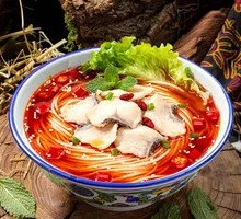 Golden Pickled Chili Sturgeon Fish Noodles