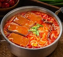 Pickled Chili Duck Blood Noodles